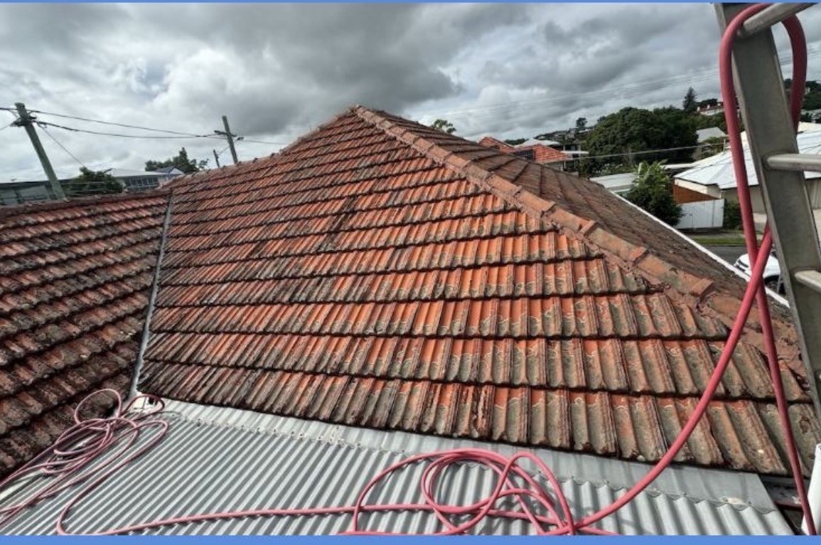 Tiled Roof — before cleaning